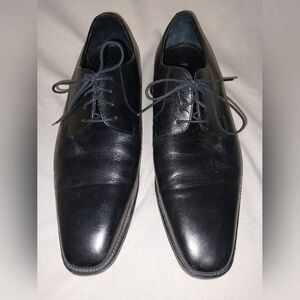 Broletto Black Men's Leather Oxford Shoes Size 11